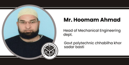 Interview Mr Hoomam Ahmad Head of Mechanical Engineering dept at Govt polytechnic chhabilha khor sadar basti